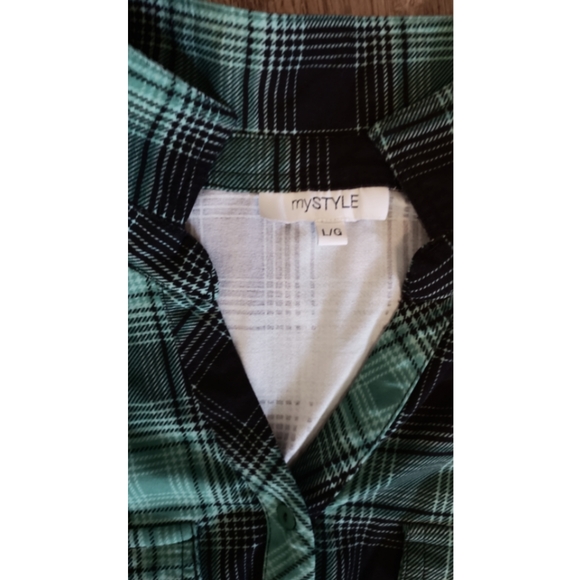 Green Plaid Shirt - Picture 2 of 2